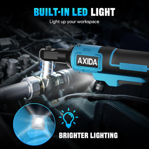 AXIDA seven-socket set with 1/4-inch drive adapter and extension for versatility.