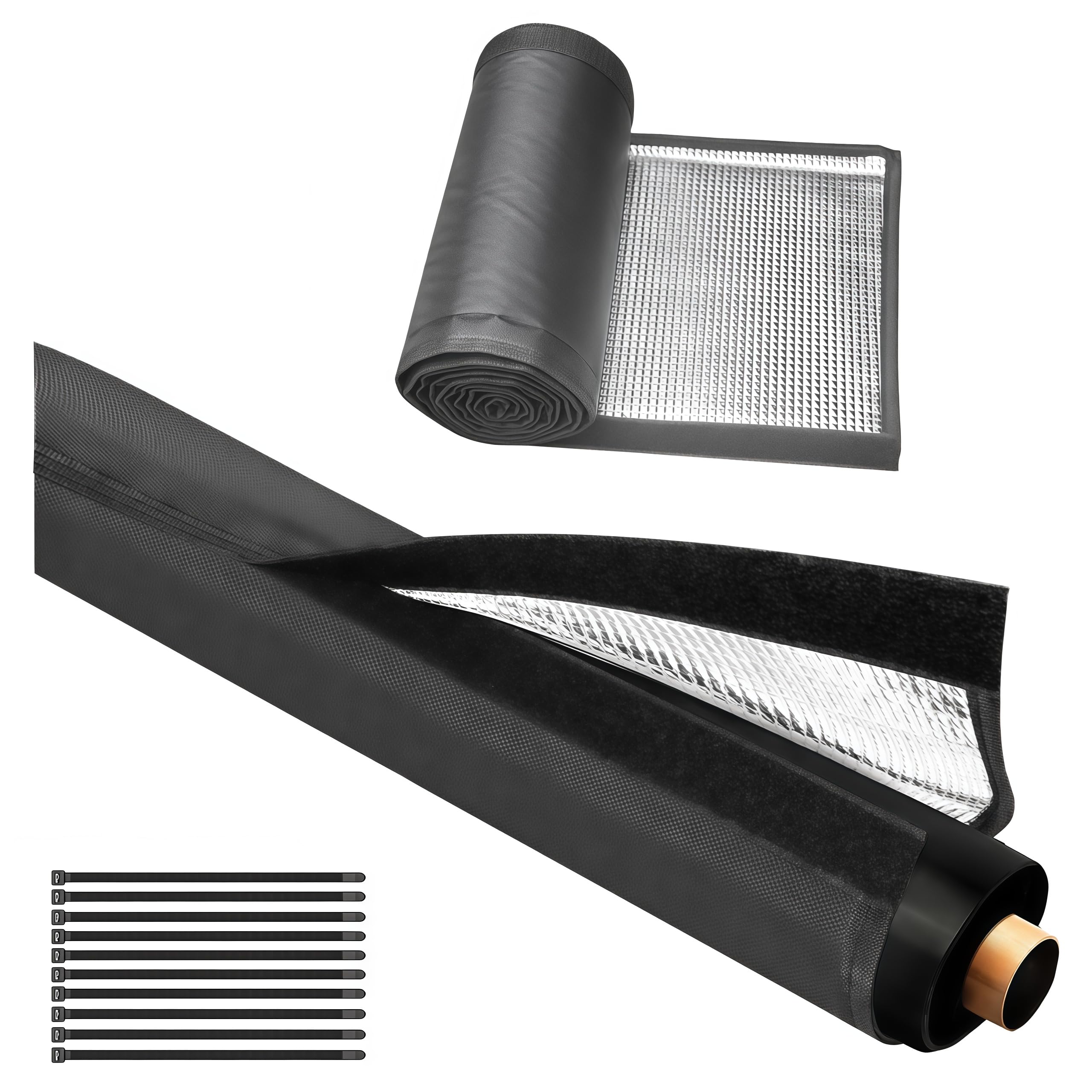 AXIFOUJ four-layer HVAC wrap on outdoor unit for weather protection