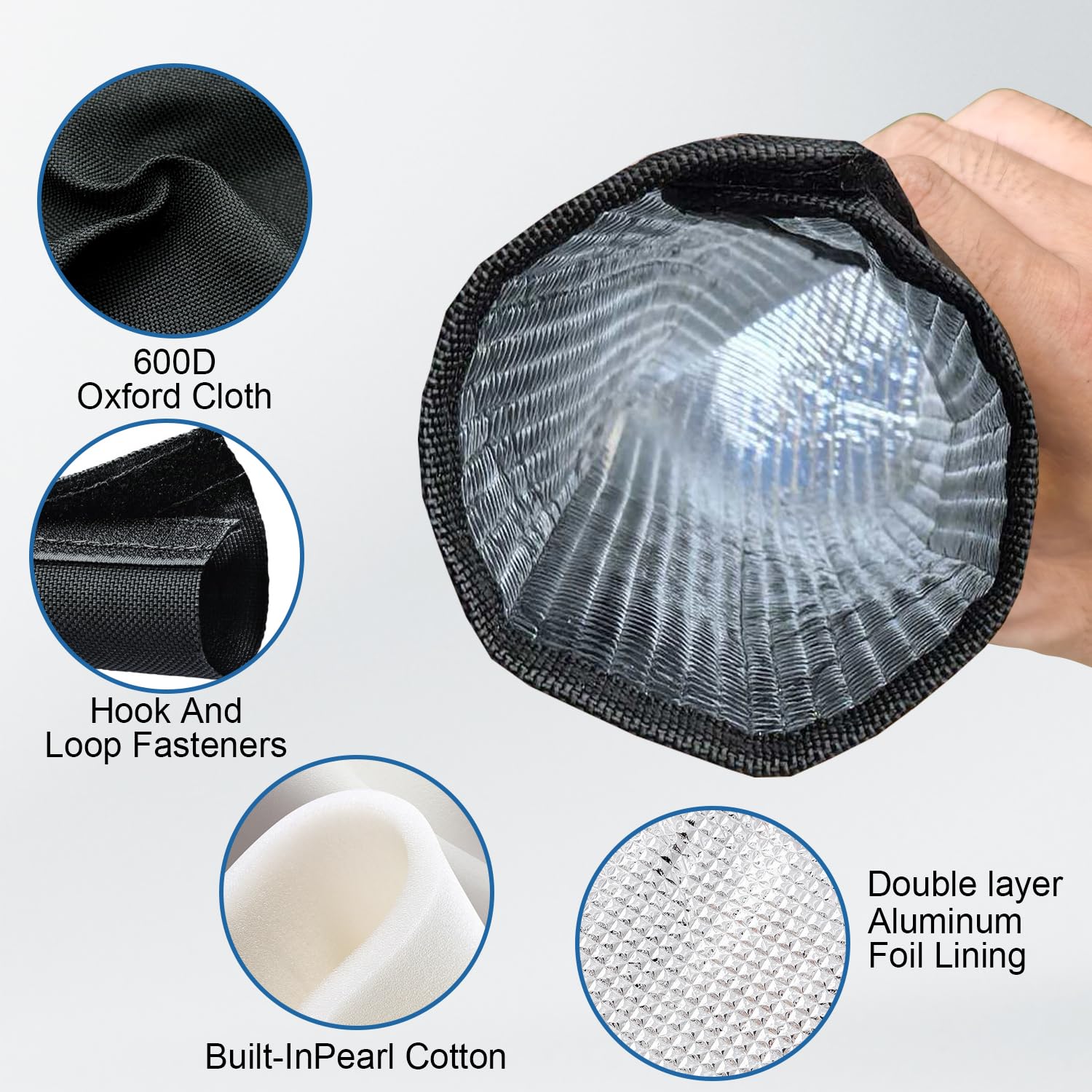 AXIFOUJ reflective foil layer helps minimize heat gain in outdoor setups