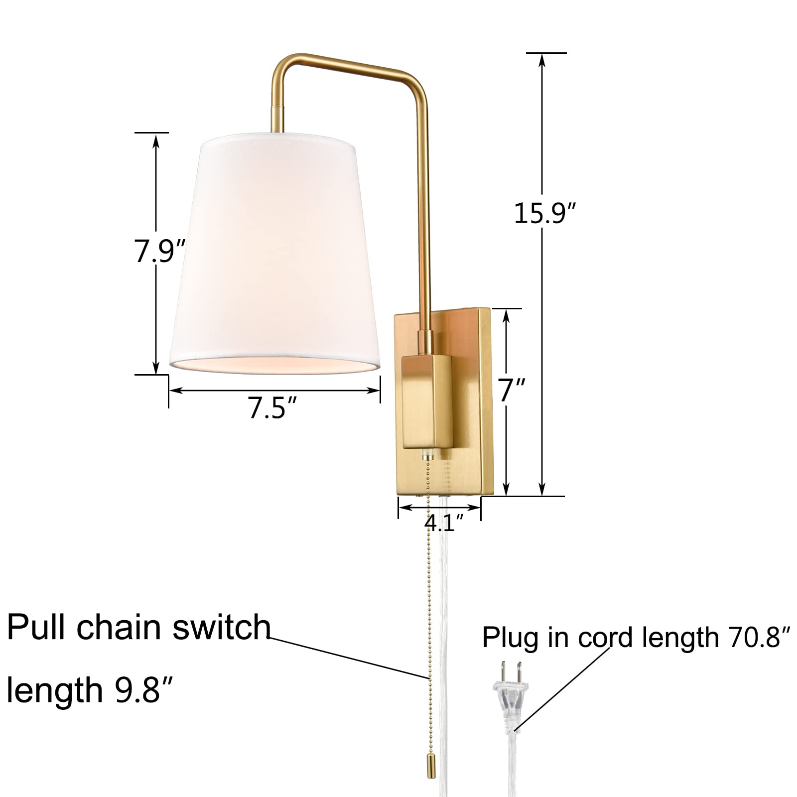 AXILAND wall sconce installation hardware included for quick mounting