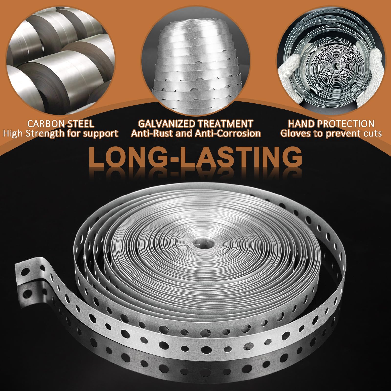 AxiSculpt galvanized steel strap cut-to-length feature supports custom projects.