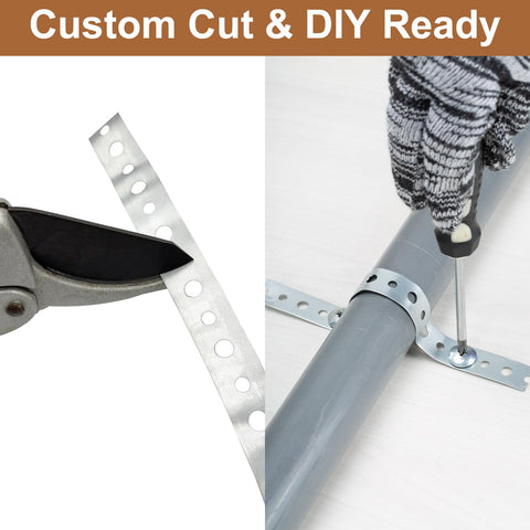 AxiSculpt galvanized strap ideal for construction, gardening, and household organization.
