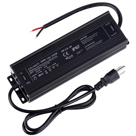 AXLHNITI Waterproof IP67 LED Transformer front view for reliable outdoor lighting power