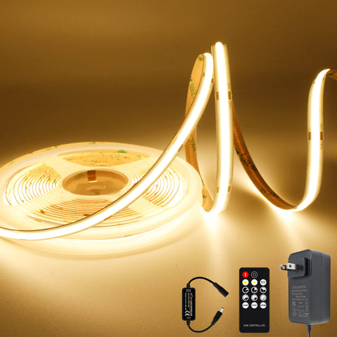 AXMOTUT COB LED Strip Light 3000K close-up with even, glare-free glow