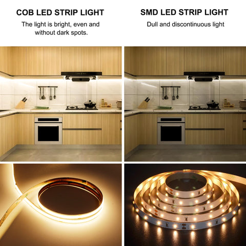 AXMOTUT COB LED Strip installed in a corner for seamless illumination
