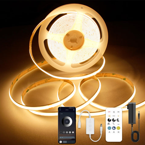 AXMOTUT 2700K LED strip backlighting for TV setup.