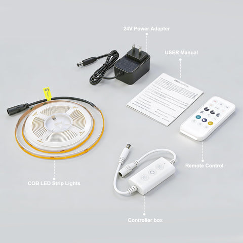 AXMOTUT COB strip is cuttable for flexible installation.