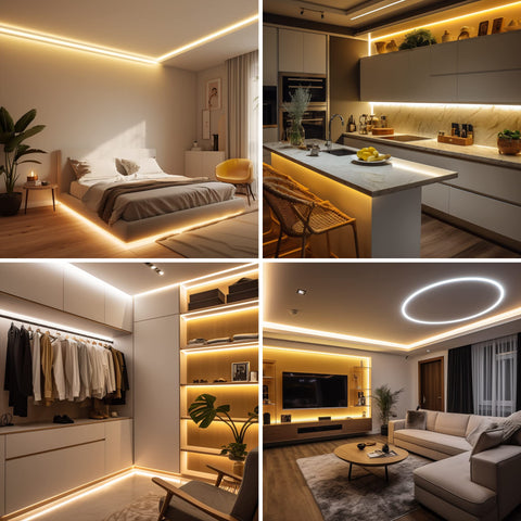 AXMOTUT decorative LED lighting ideal for bedrooms, kitchens, and shelves