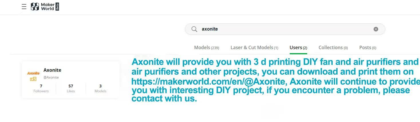 Axonite MakerWorld DIY files support easy expansion of your setup.