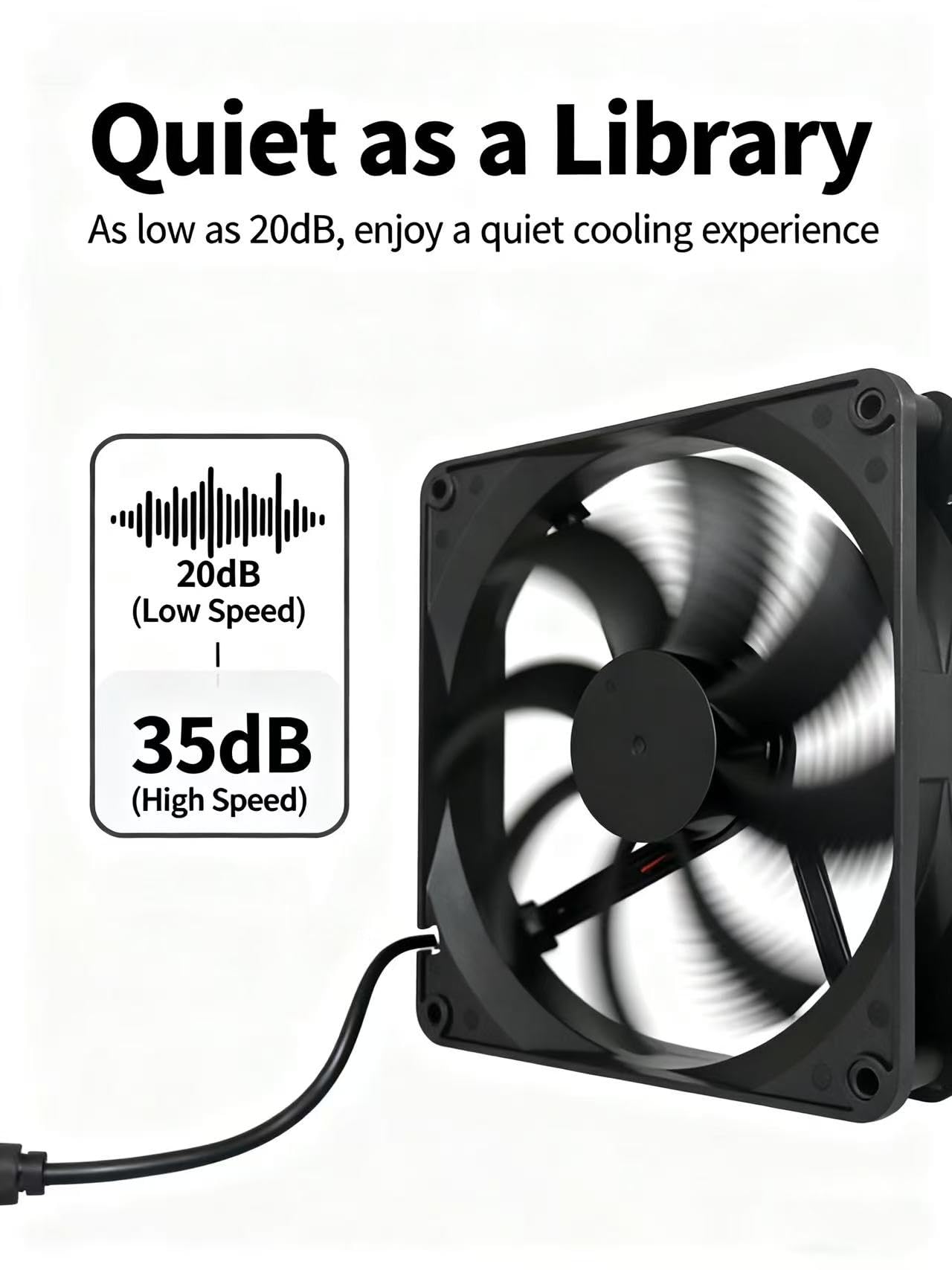 Axonite stepless speed control lets you balance noise and airflow.