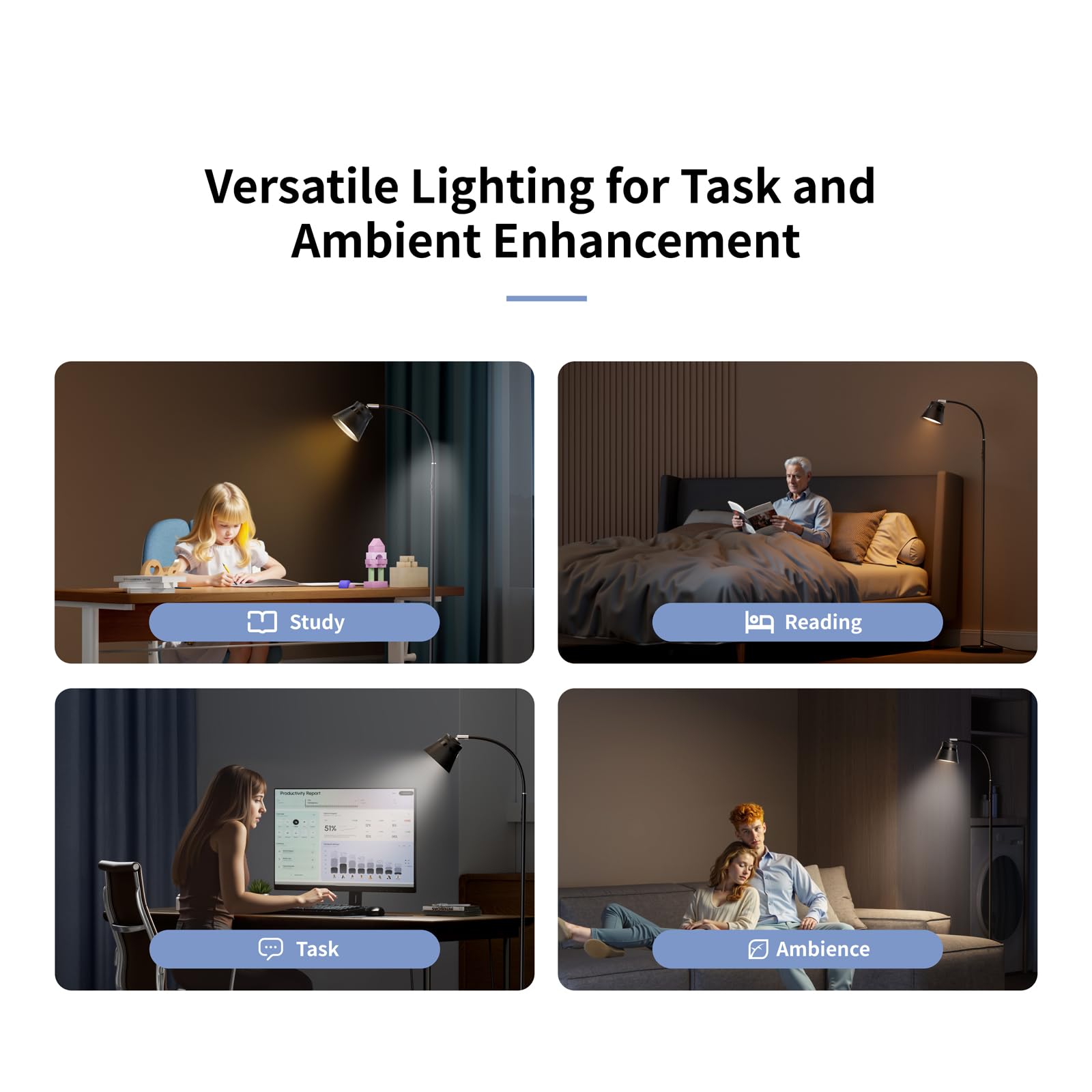 AXX floor lamp creates cozy reading spaces