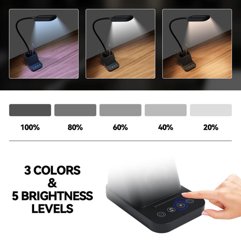 AXX desk lamp timer feature helps manage lighting for study sessions.