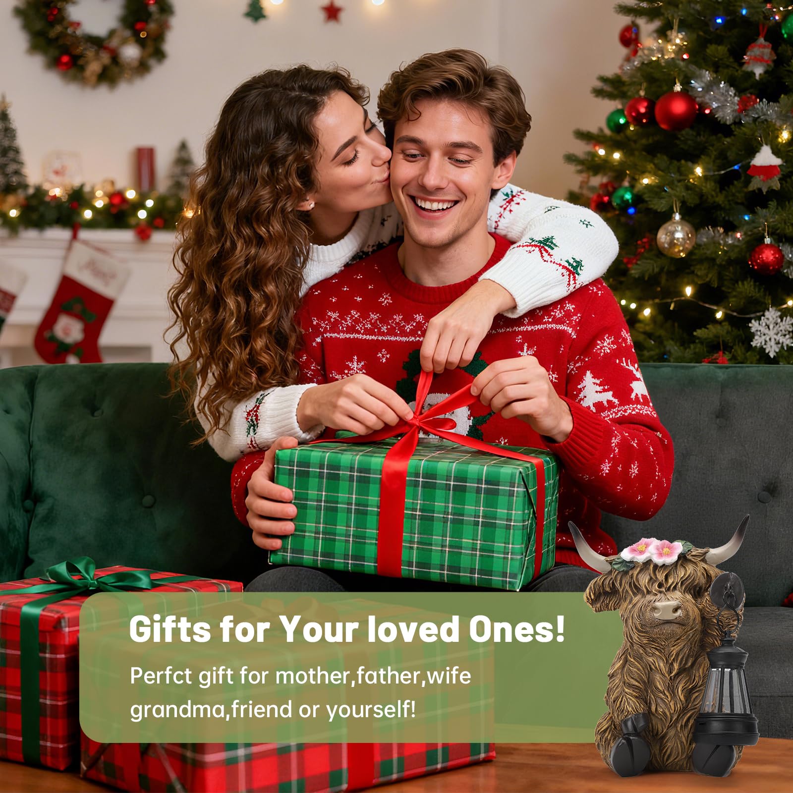 Ayadon Highland cow gift suitable for farms porches and housewarmings.