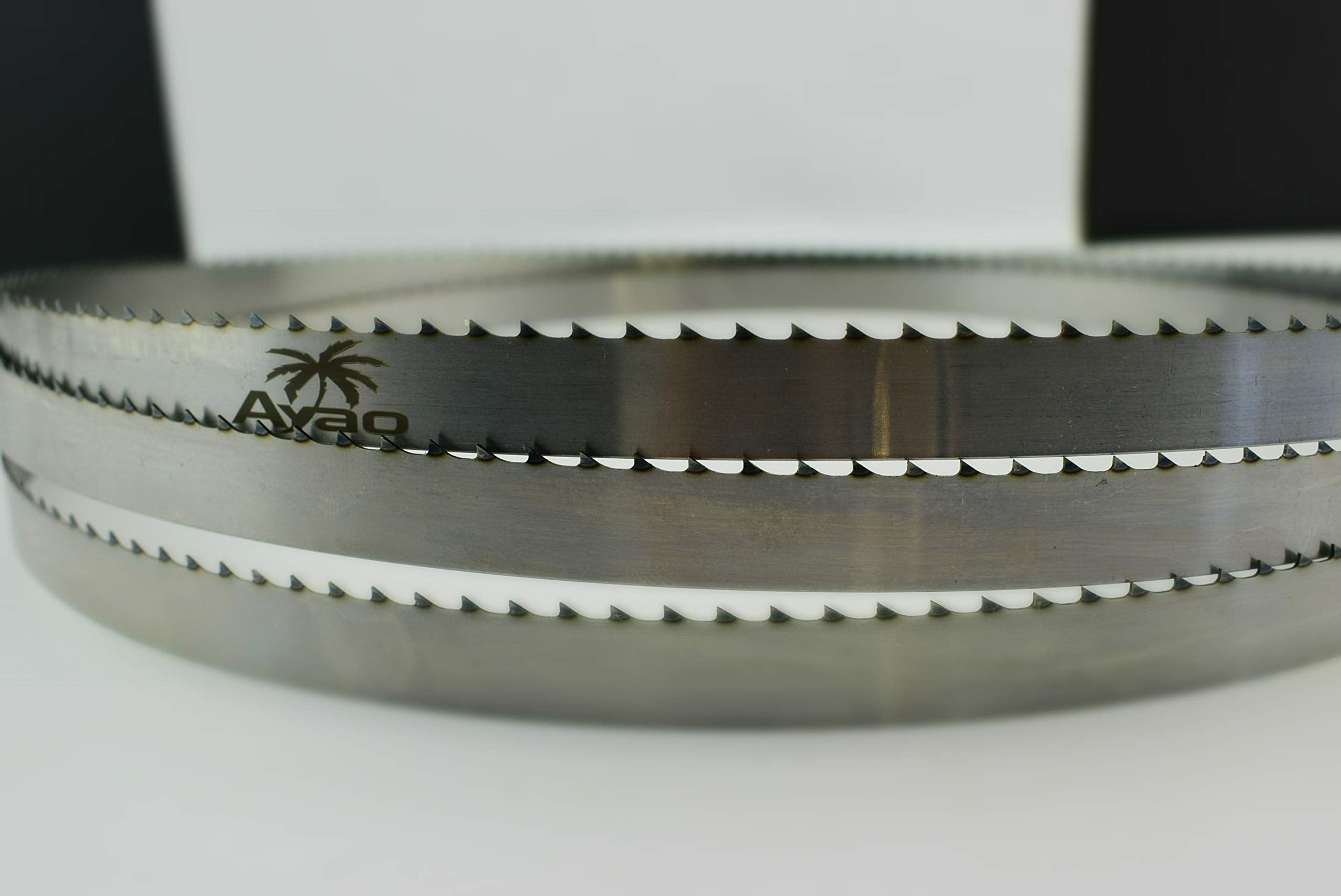 AYAO bandsaw blade welding point detail shows strong joints and edge integrity