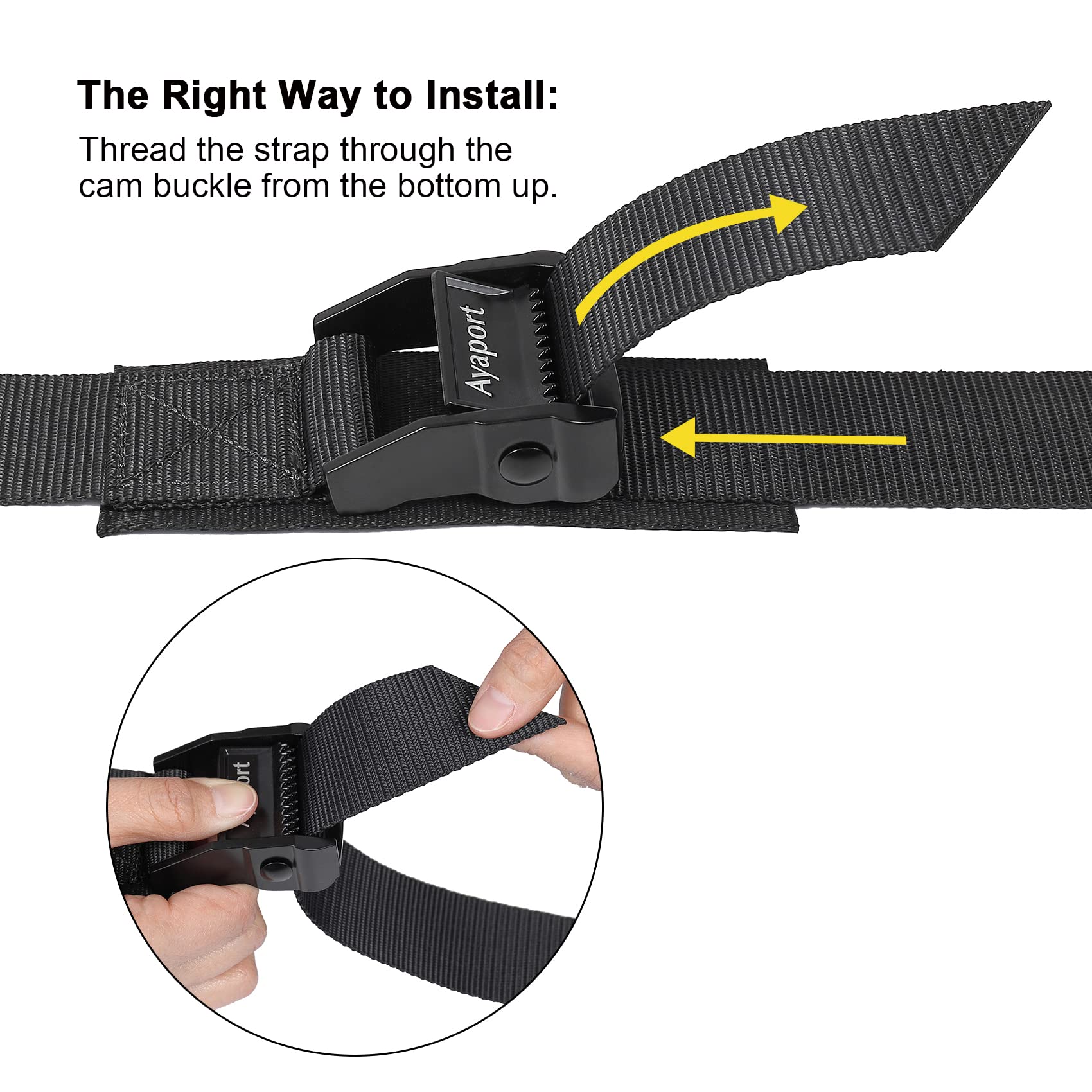 Ayaport 4-pack lashing straps ready for home and travel cargo