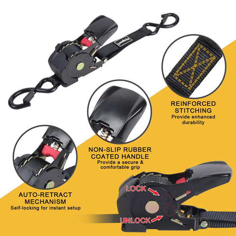 Ayaport coated S-hook with safety clip prevents scratches during securing.
