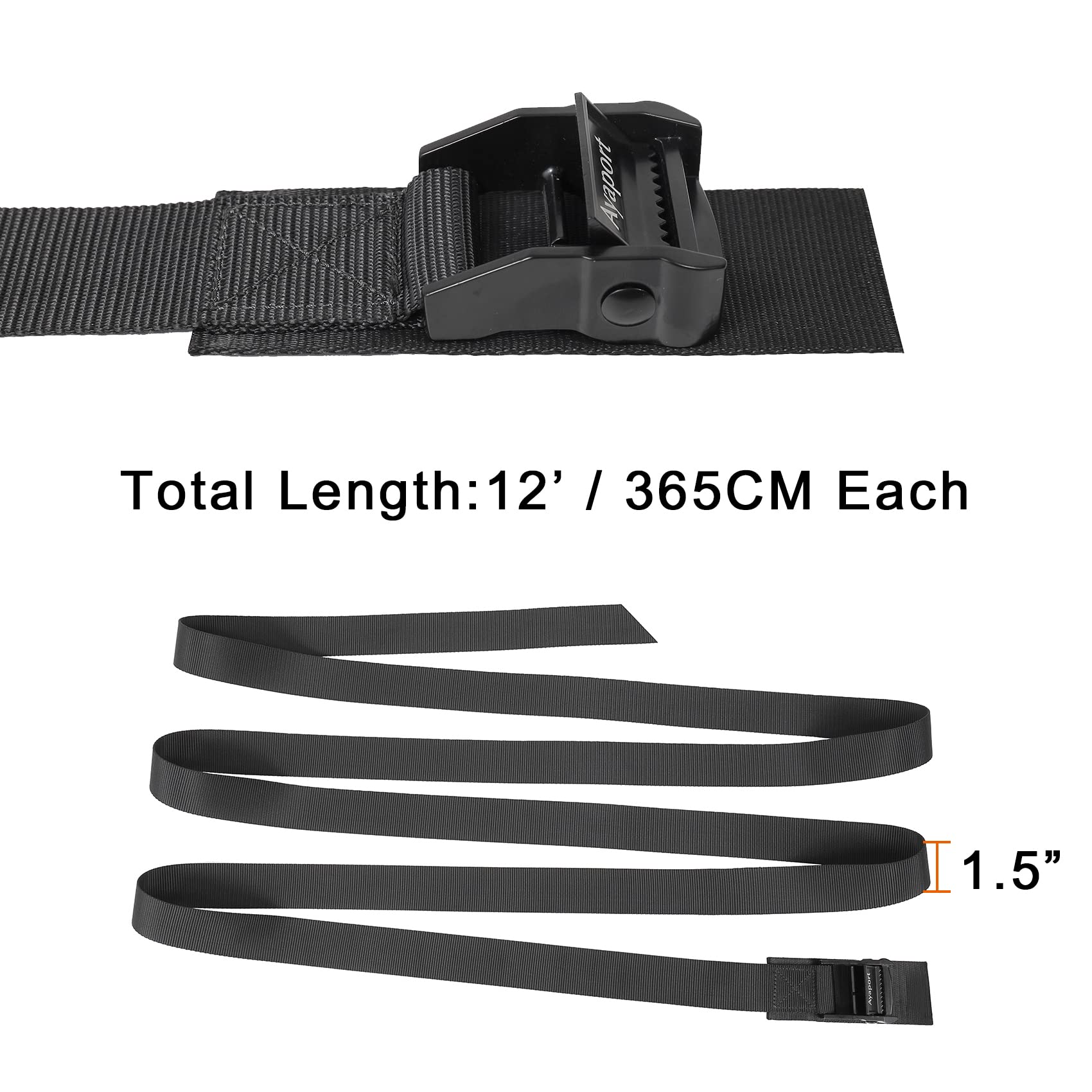 Ayaport easy-to-use cam buckles enable fast securing without tying knots