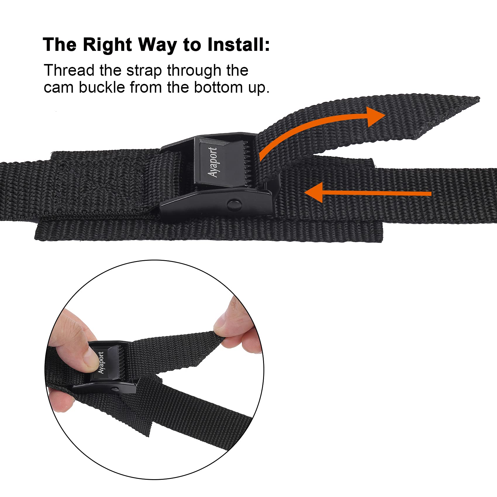 Ayaport lashing straps 4-pack ready for luggage and gear.