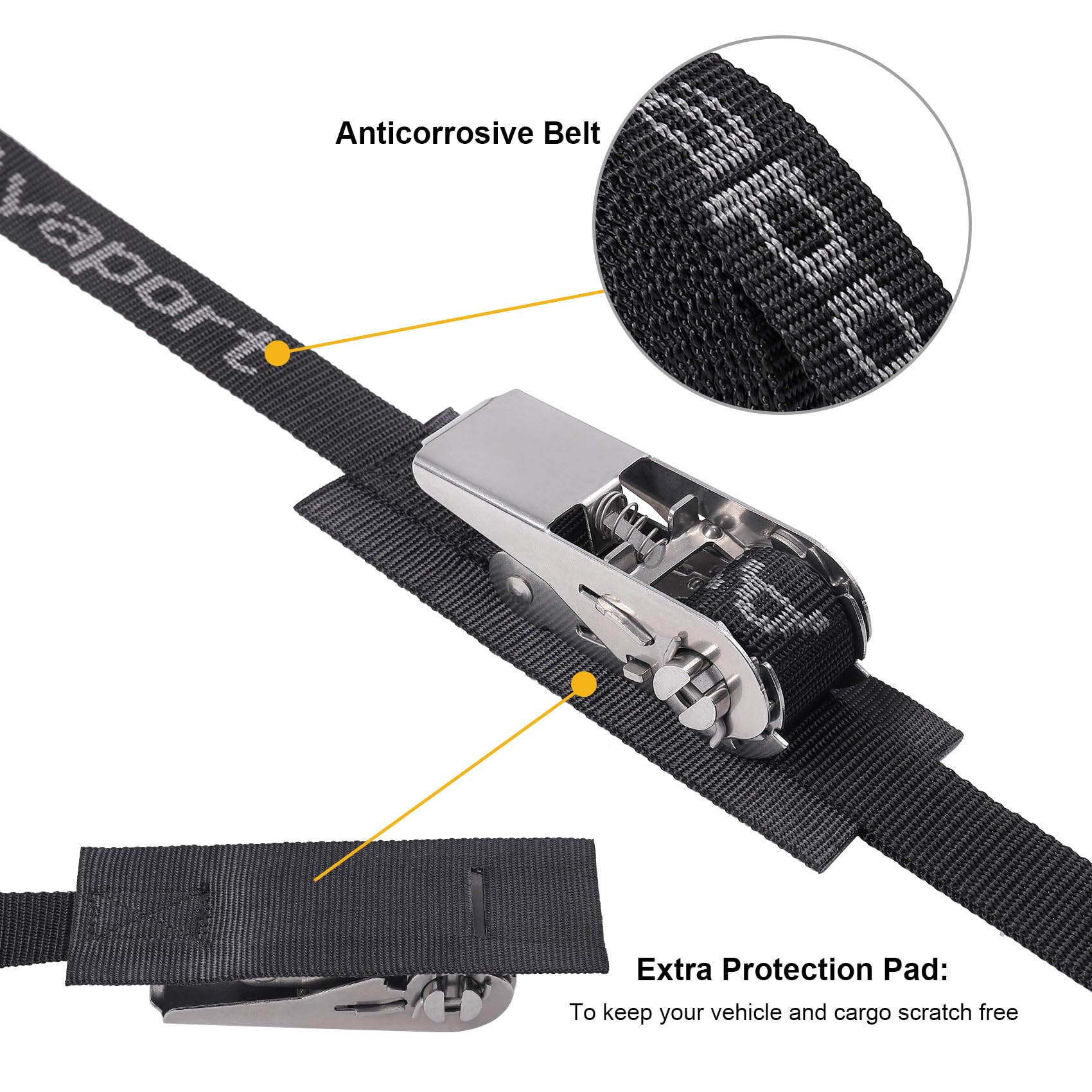 Ayaport no-hooks design minimizes damage while securing gear