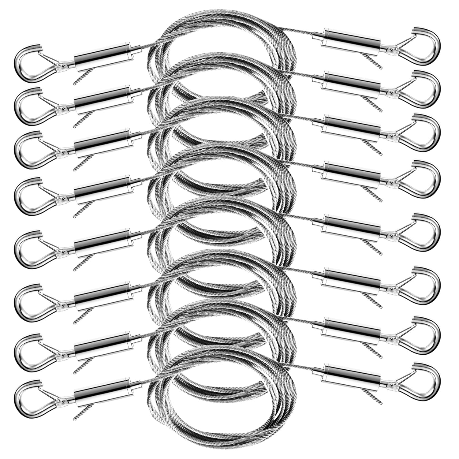 Ayawa 8PCS adjustable picture hanging wire kit with adjustable wire for secure frames and decor.