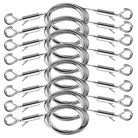 Ayawa 8PCS adjustable picture hanging wire kit with adjustable wire for secure frames and decor.