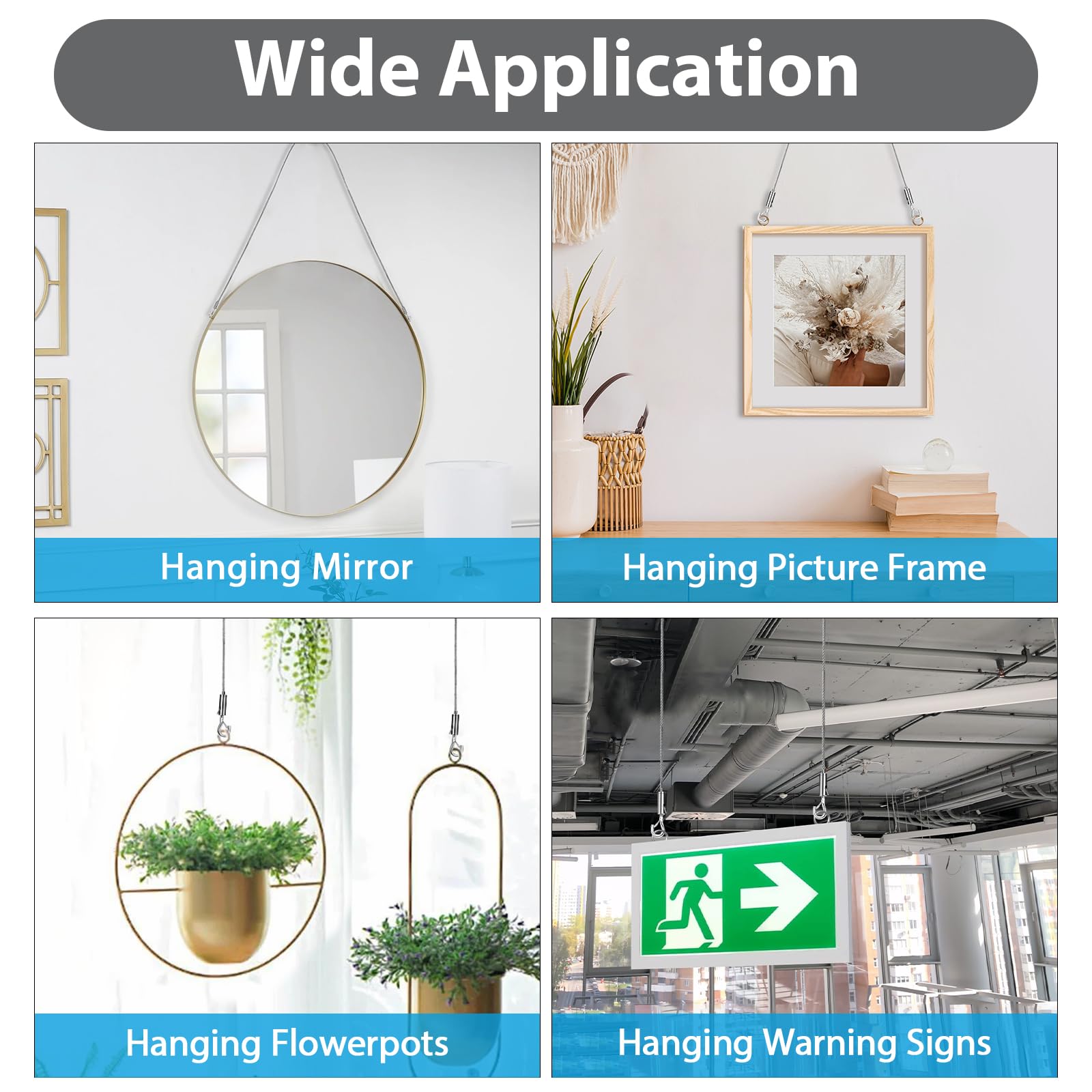 Ayawa hanging kit for pictures, curtains, and signs offers versatile mounting.