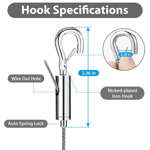Ayawa stainless steel wire and hooks provide lasting corrosion resistance for frames.