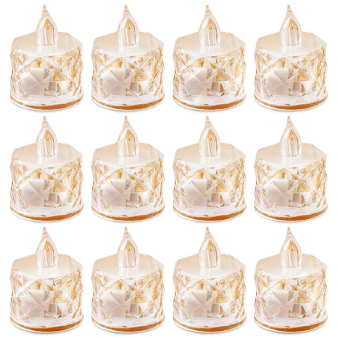 AYMXZT 12-piece flameless candle pack with realistic glow for ambient dining
