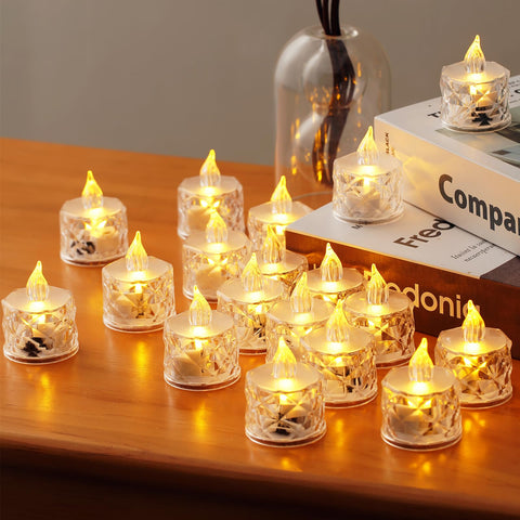 AYMXZT LED tea lights mimic real flame for elegant wedding centerpieces