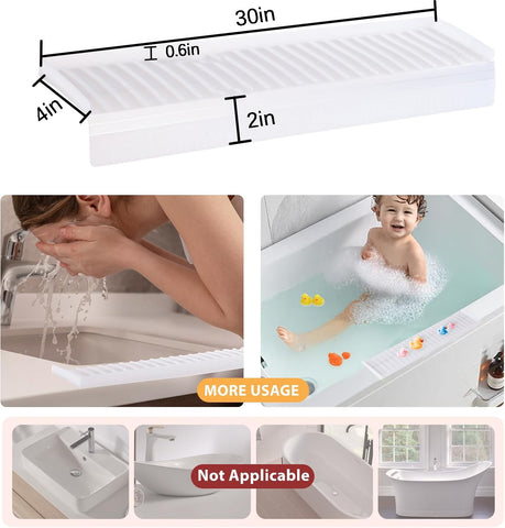 AyNirser guard suitable for kitchen and bathroom sinks, enhancing cleaner counters and safer edges.
