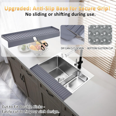 AyNirser uses thick silicone to shield stainless steel, granite, and quartz surfaces.
