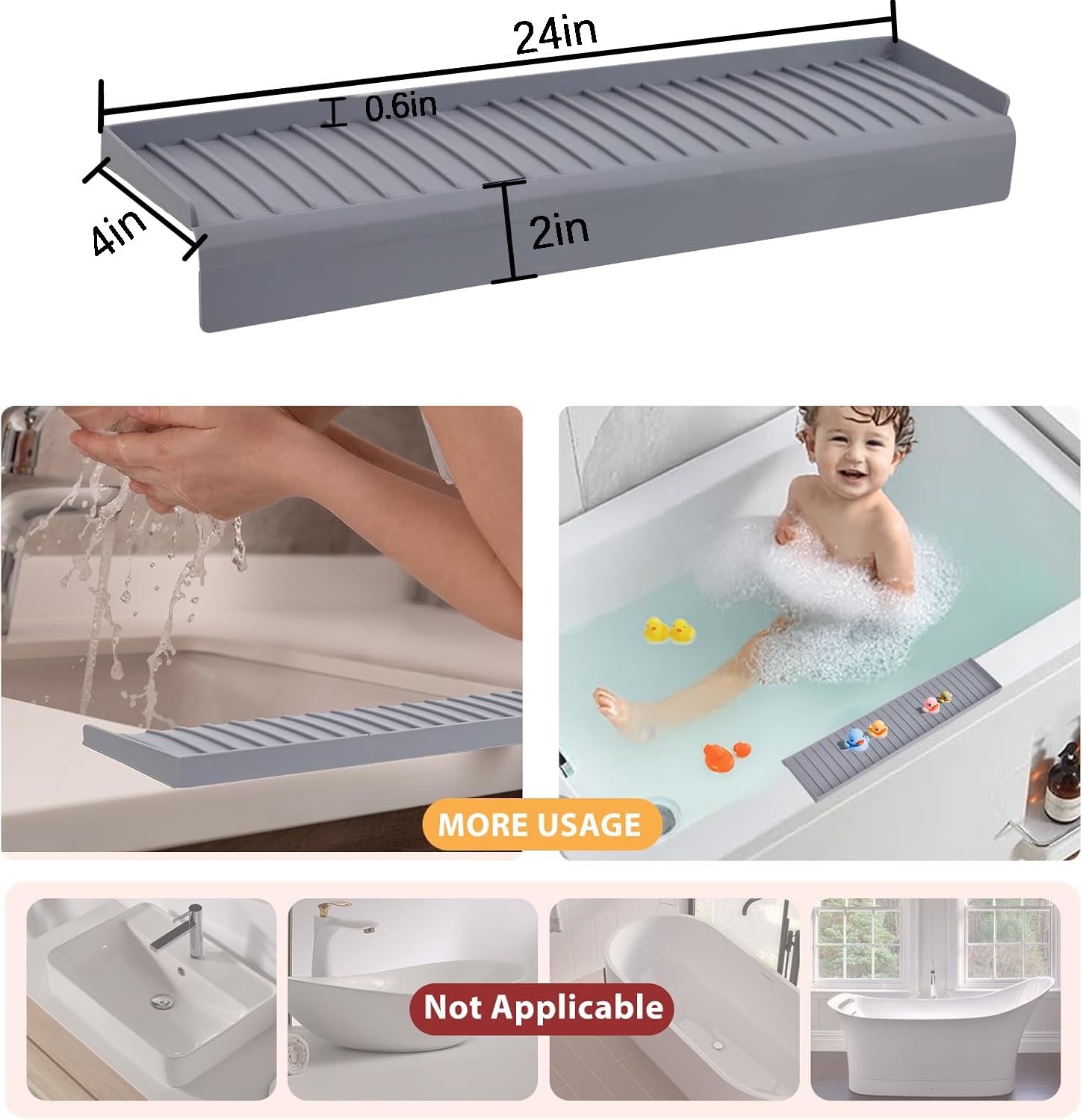 AyNirser Cut lines let you tailor the protector for single or double sinks.