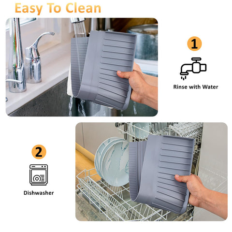 AyNirser Sink Edge Protector is perfect for kitchen and bathroom sinks, guarding edges and reducing water spread.