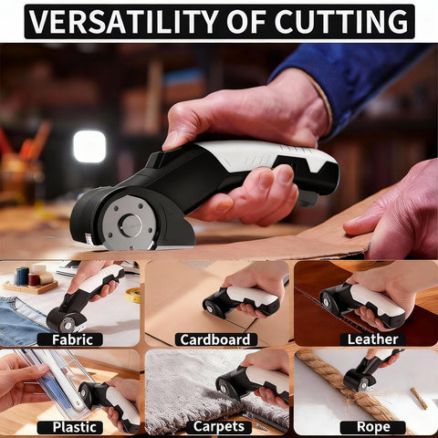 AYP cordless scissors in use for packaging tasks with clean cuts