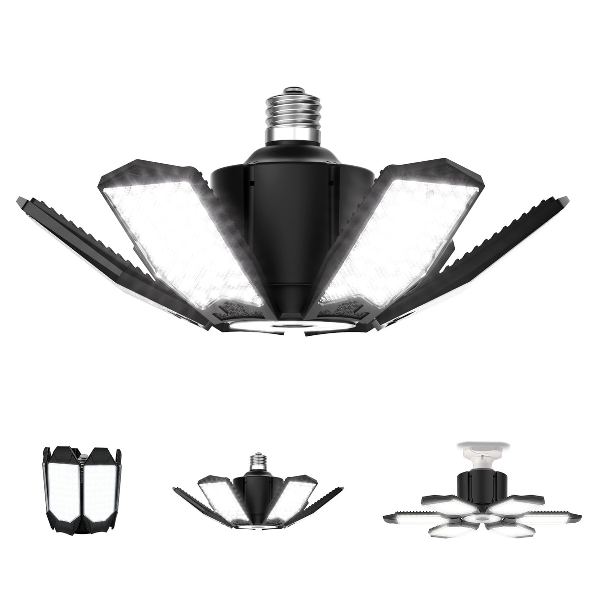 AYSEMO LED garage light with 15000lm full-coverage brightness for large spaces.