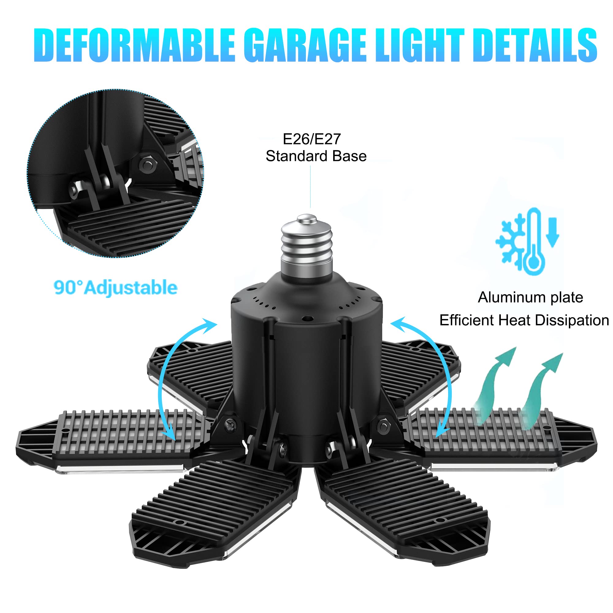 AYSEMO LED light with E26/E27 base enables quick, screw-in installation.