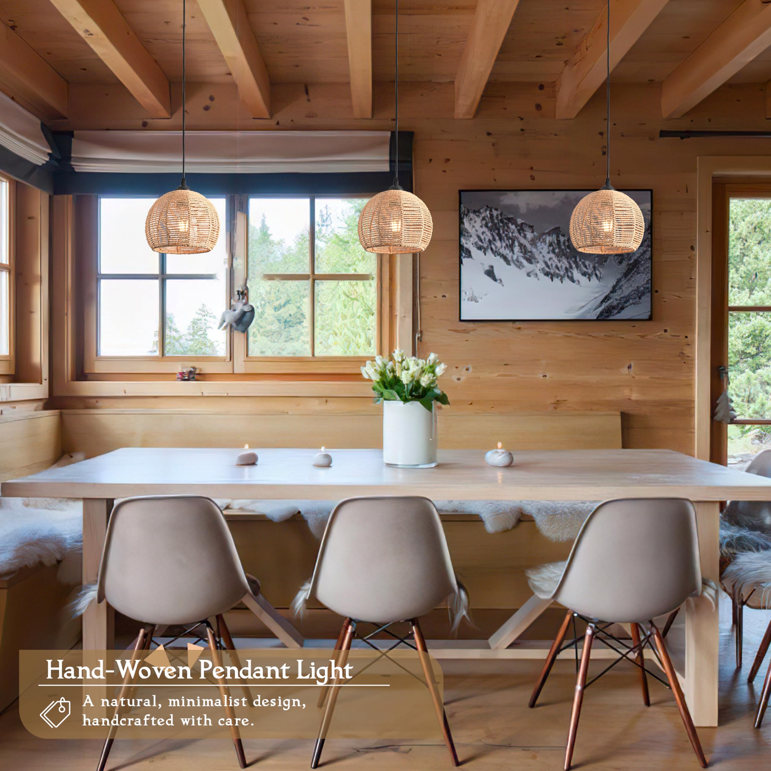 AyshwillDec sloped-ceiling compatible pendant fits varied ceilings with adjustable cord.