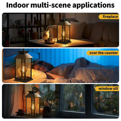 AYTPU lantern solar panel powering night illumination after daylight