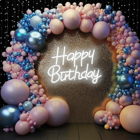 AYwYyjCh Happy Birthday neon sign soft light ideal for kid-friendly night lighting