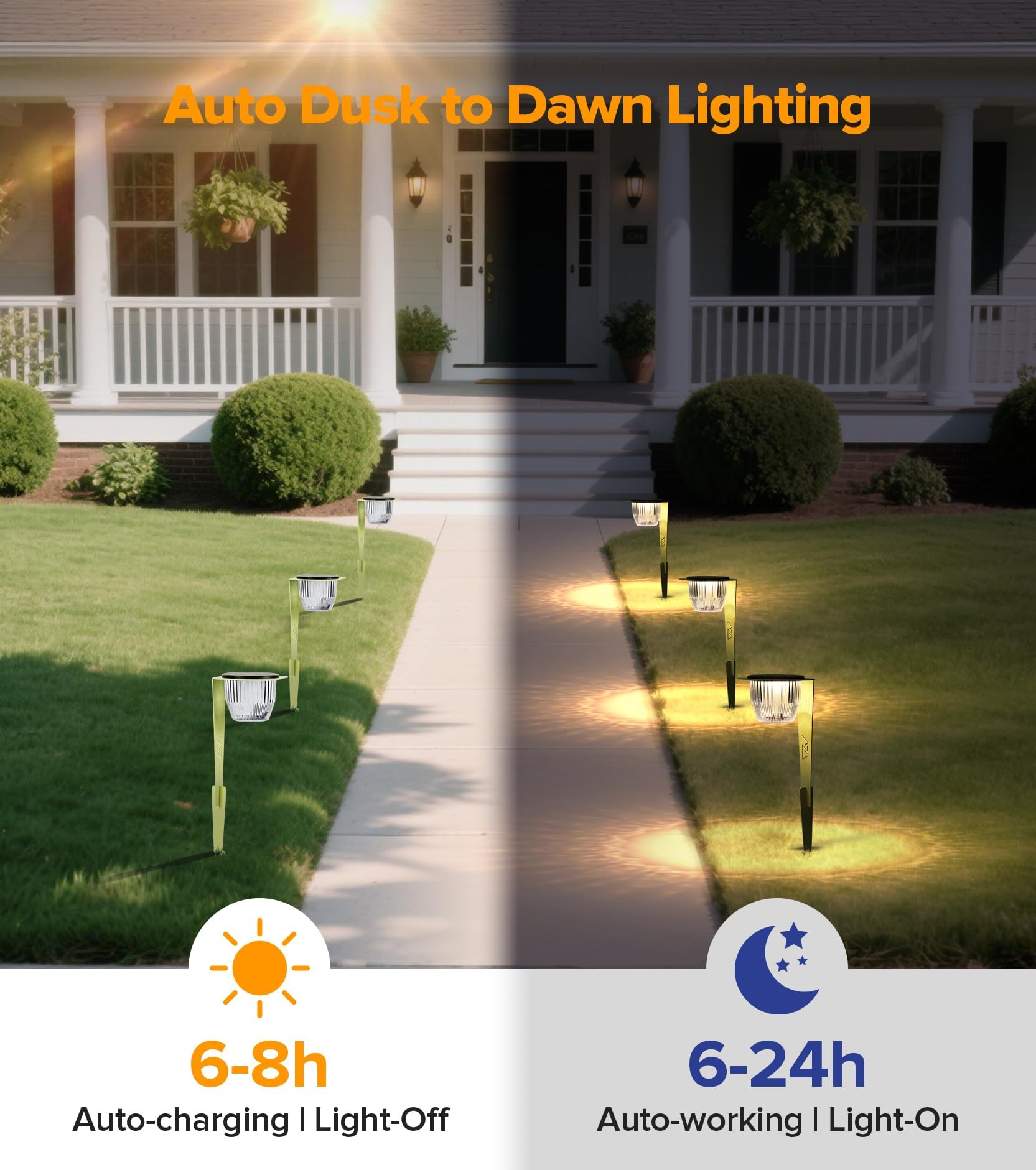 AZADESJET four-pack image promotes gift-ready outdoor lighting.