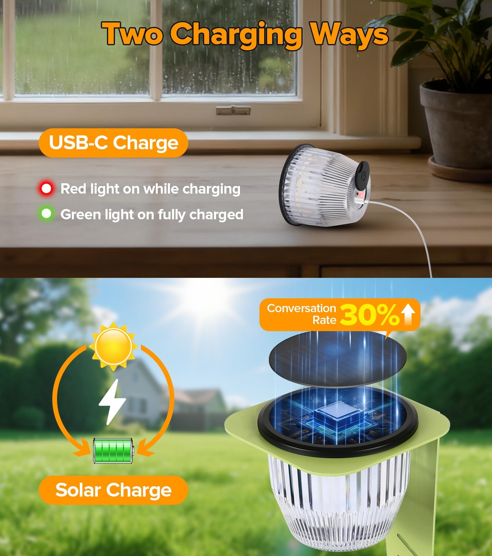 AZADESJET solar pathway light side view highlights durable metal body.