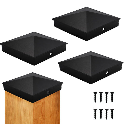 Azdele 4x4 pyramid post cap top view for durable deck posts