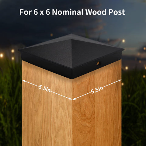 Azdele 6x6 pyramid cap interior dimensions for fit guidance