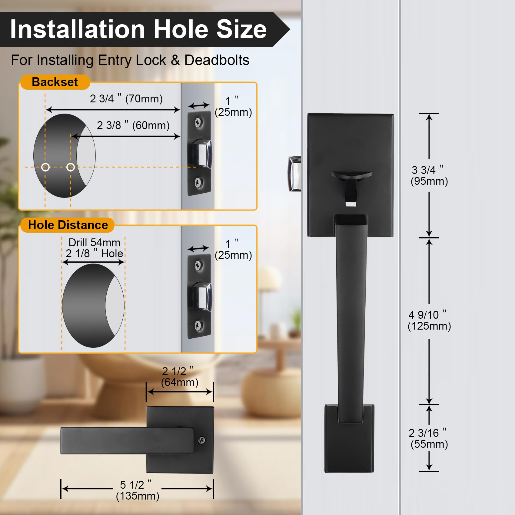 Azdele heavy-duty zinc alloy handle designed for daily use