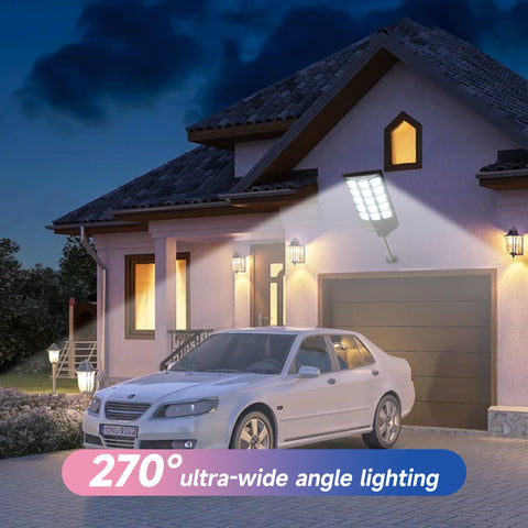 Azeivk motion sensor yard light illuminating a garden path