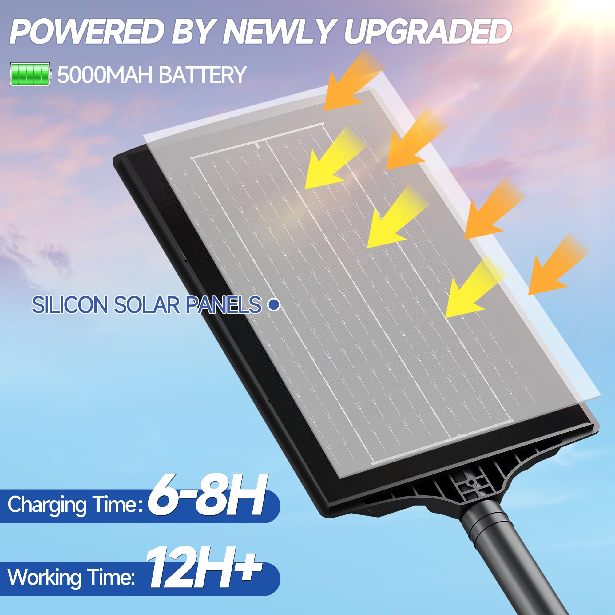 Azeivk Solar Lights Outdoor remote control for easy lighting customization.