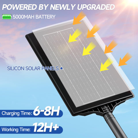 Azeivk Solar Lights Outdoor remote control for easy lighting customization.