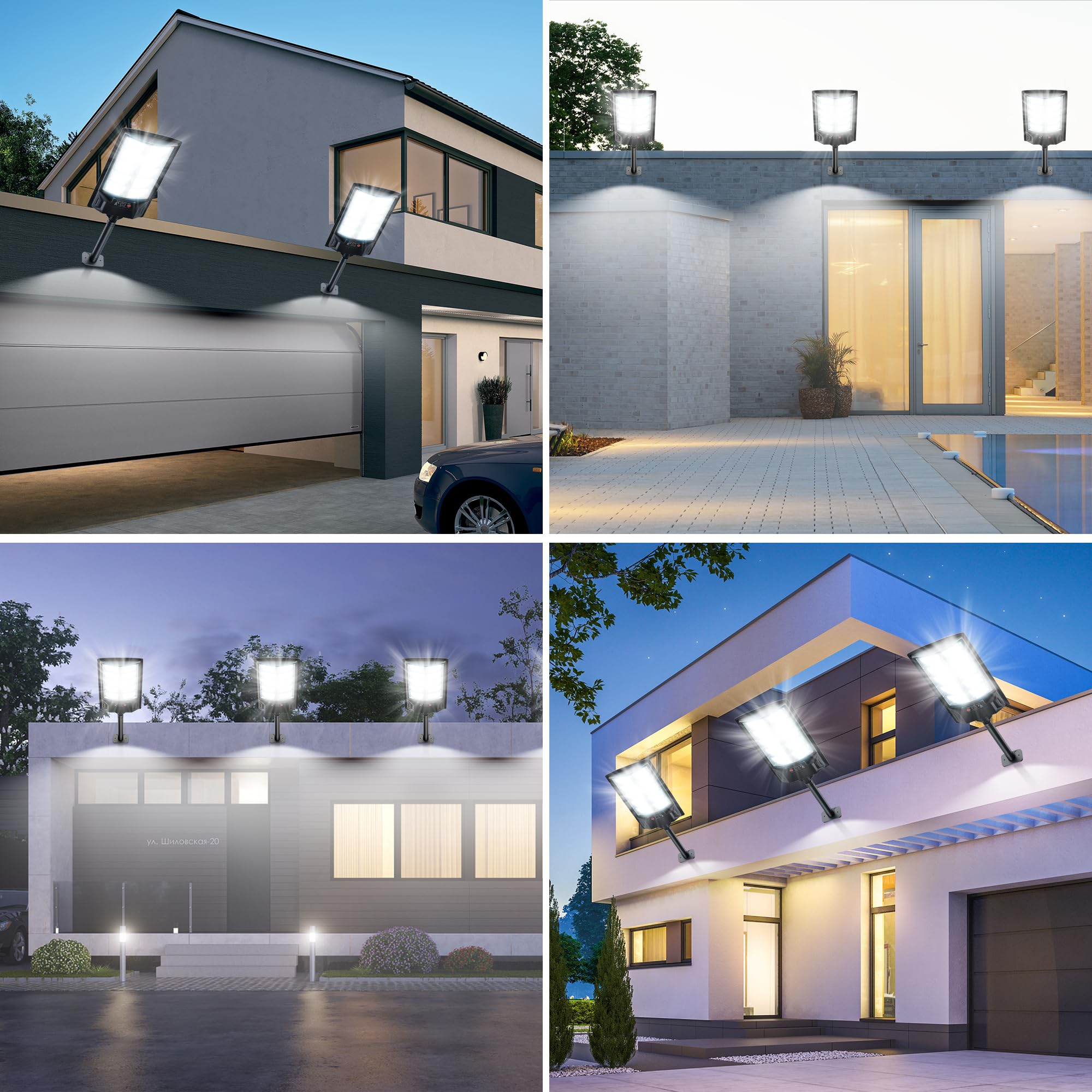 Azeivk Solar Lights Outdoor yard-garden view demonstrates versatile placement for driveways or patios.