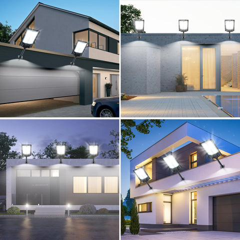 Azeivk Solar Lights Outdoor yard-garden view demonstrates versatile placement for driveways or patios.