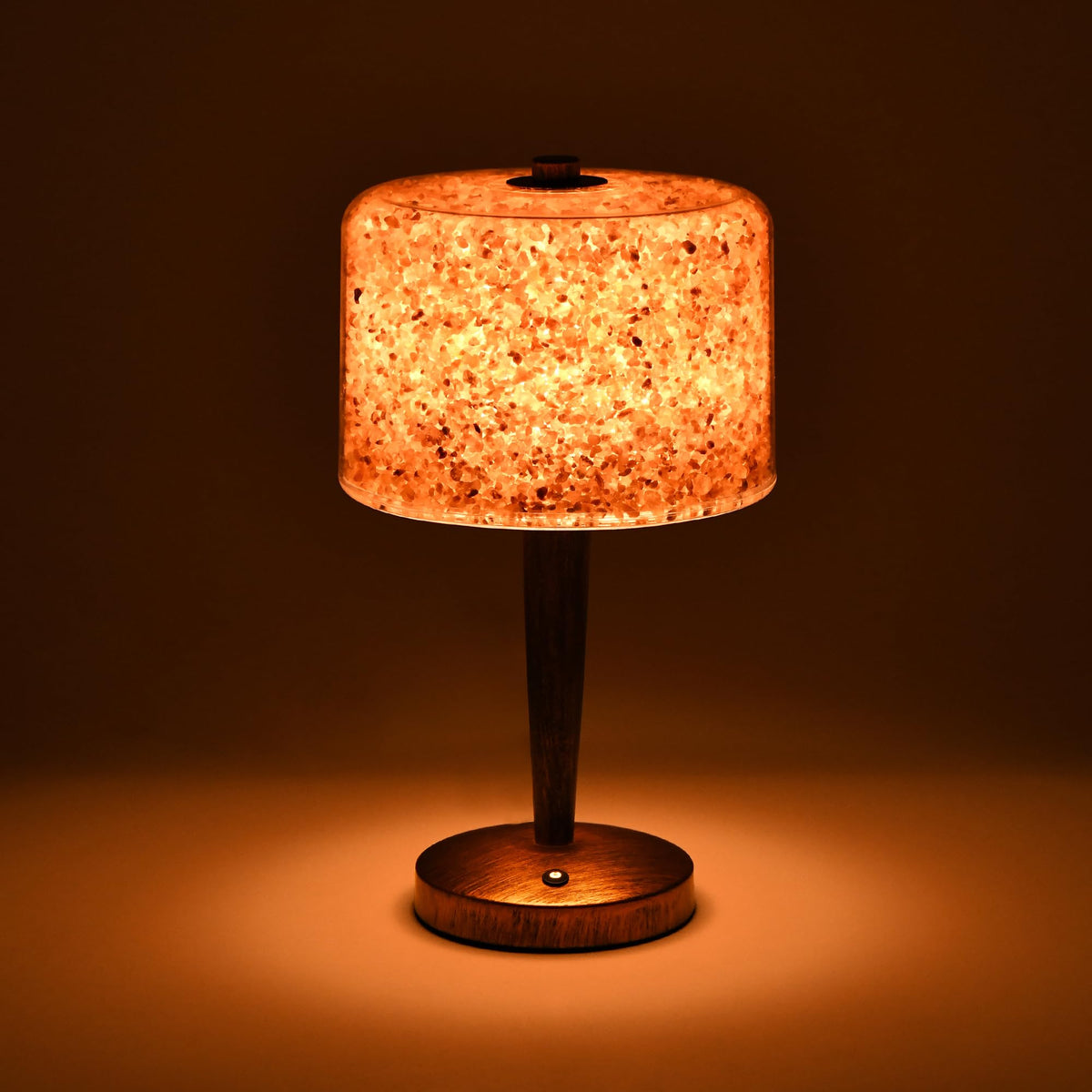 azhongxus salt lamp emits a warm amber glow for cozy evenings